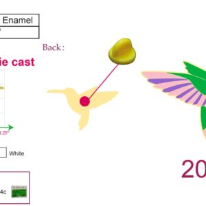 Hummingbird Enamel Pin - Image 3