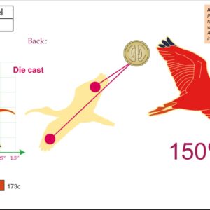 Scarlet Ibis Enamel Pin - Image 3