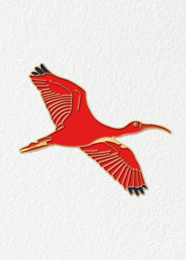 Scarlet Ibis Enamel Pin